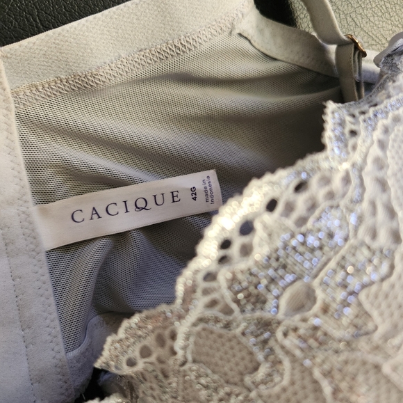 Cacique, Silver lace, longline bra 42G - Picture 5 of 6